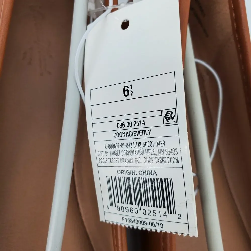 Universal Thread Ballet Flats‎ Everly Cognac Womens 6.5 New